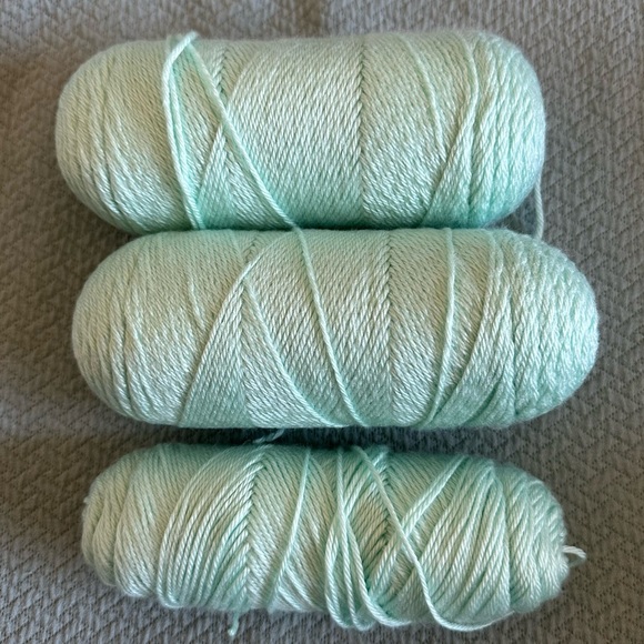 Other - Two and a Half Skeins of Mint Green Yarn